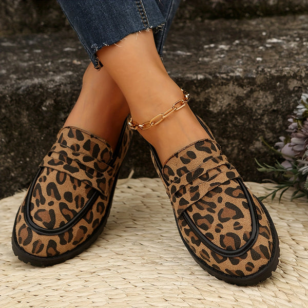 Maggie | Leopard Print Loafers