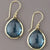 Retro Blue Drop Earrings