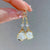 Antique White Opal Gold Drop Earrings