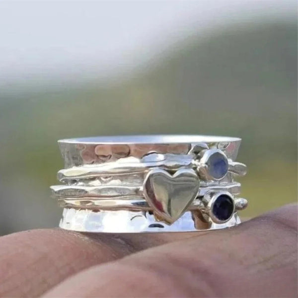 Heart-Shaped Spinner Ring