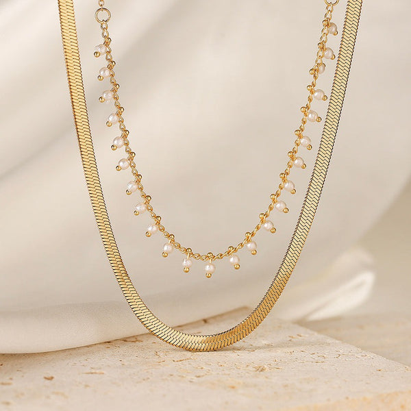 Marizanne | Luxe Snake Choker & Pearl Jewelry Set 18K Gold
