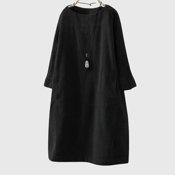 Grace | Abito midi in velluto a coste rilassato