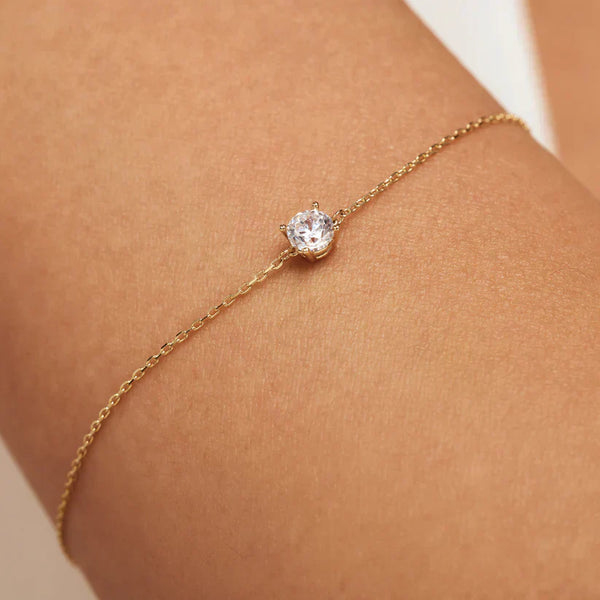 Dalynette | Bracelet with Moissanite Stones 14k Gold