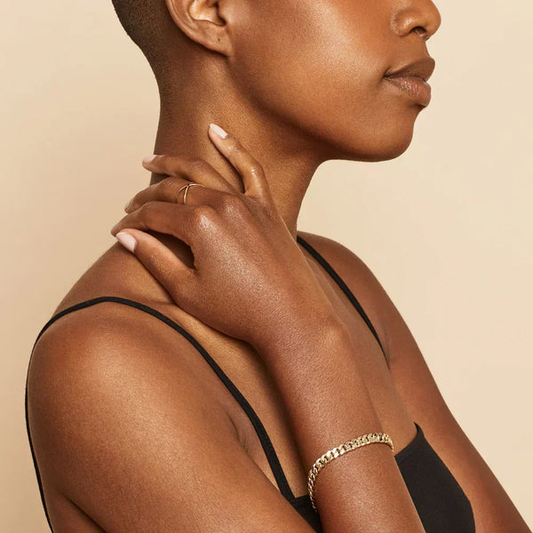 Mayzharine | Bracciale cubano in oro 18k