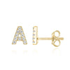 Mikhaela | Letter Earrings 18k Gold
