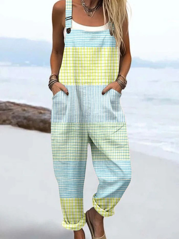 Niva | Pastel Check Overalls