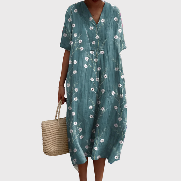 Elsie | Soft Meadow Ditsy Midi Dress