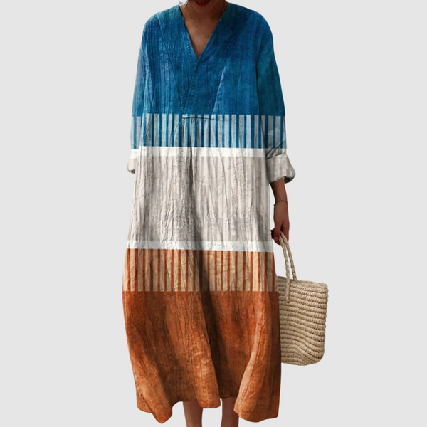 Zuri | Abito lungo color block Sunset Horizon