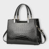 Olivia - Glossy Crocodile Pattern Handbag