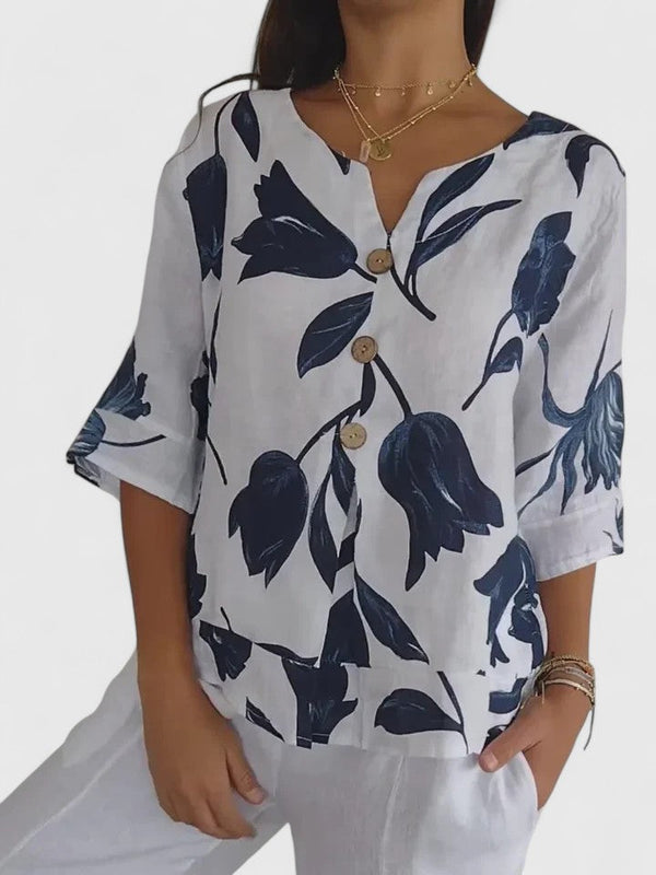 Laura | Comfortable V-Neck Blouse