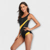 Sporty One-Piece Swimsuit with Back Cut-Out