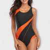 Sporty One-Piece Swimsuit with Back Cut-Out