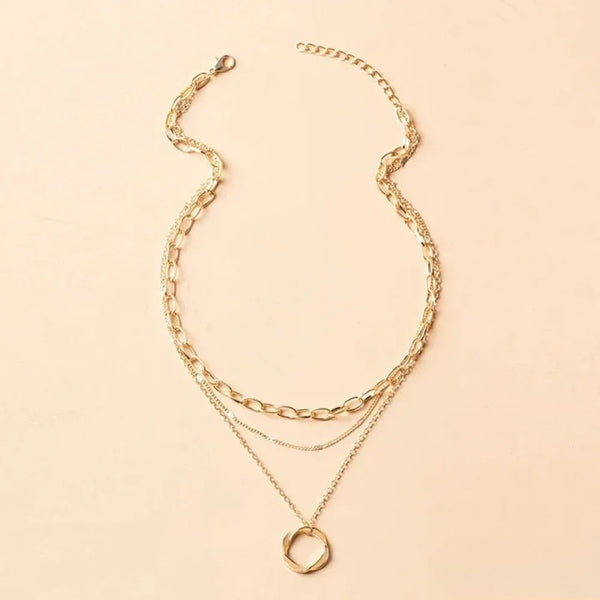 Retro Gold Layered Necklace