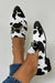 Marcy | Cow Print Loafers