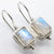 Retro Moonstone Square Earrings