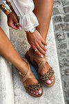 Nina | Leopard Pattern Buckle Sandals