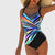 Fashionable High Elasticity Swimsuit with Crossed Front Detail
