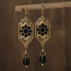 Retro Black Earrings