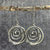 Retro Silver Earrings in Labyrinth Design