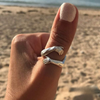 ADJUSTABLE SILVER HUG RING