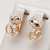 Elegant Zirconia Cat Earrings