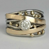 Classic Gold Inlaid Zirconia Ring