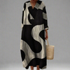 Claudine | Abstract Flow Maxi Dress