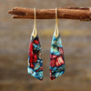 Retro Colorful Stone Earrings