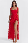 Arianna - Romantic Ruffle Maxi Dress