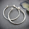 Retro Silver Hoop Earrings