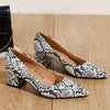 Jayne | Snake Print Pointed-Toe Heels