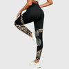 High-Waisted Leopard Print Training Pants