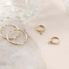 Amarissea | Moonbeam Stone Hoop Earrings 14k Gold
