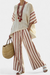 Braelith | Elegant Rustic Striped Top & Cream Linen Pants